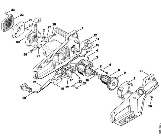 STIHL 1206-435-0312 Klikschakelaar positie 15 technische tekening