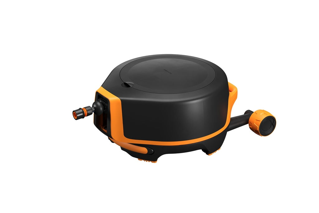 Fiskars Automatische Slanghaspel XL met wielen incl. 20m tuinslang-keizers.nu