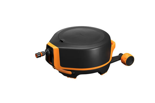 Fiskars Automatische Slanghaspel XL met wielen incl. 20m tuinslang-keizers.nu