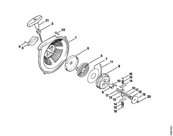 STIHL 1106-190-0600 Starterveer positie 5 technische tekening