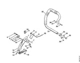 STIHL 1106-790-1501 Handgreep m slang positie 21 technische tekening