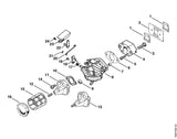 STIHL 1108-140-1000 Filterdeksel positie 16 technische tekening