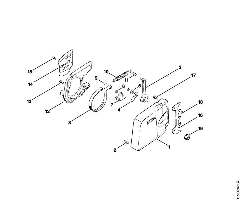 STIHL 9048-319-0650 Cilinderkopbout M4x10 positie 15 technische tekening