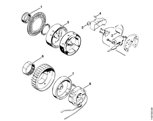 STIHL 0000-961-5115 Ring positie 1 technische tekening