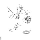 STIHL 1118-440-1100 Kortsluitkabel 330 mm positie 9 technische tekening