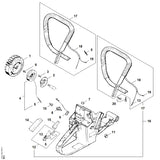 STIHL 1121-791-9000 Drukstuk positie 14 technische tekening