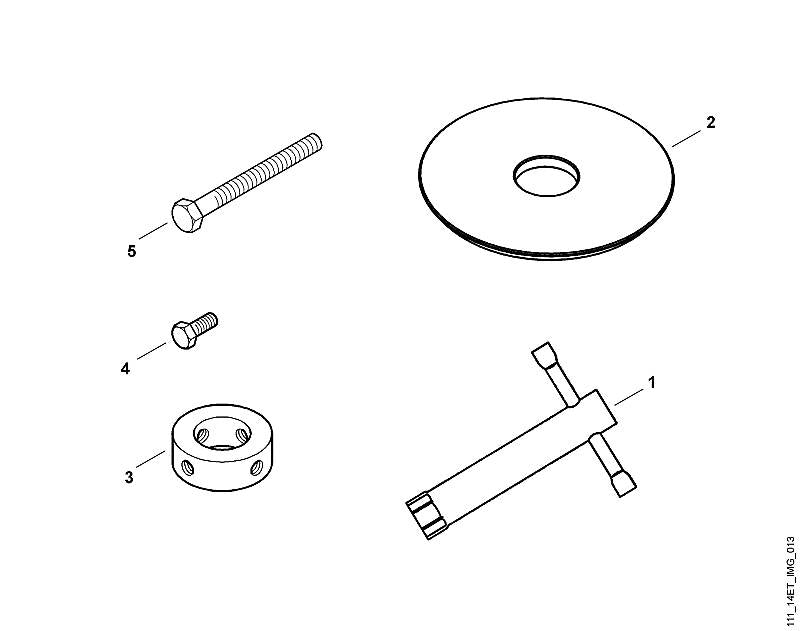 STIHL 9008-319-9067 inbusbout 3/8"x85 positie 5 technische tekening
