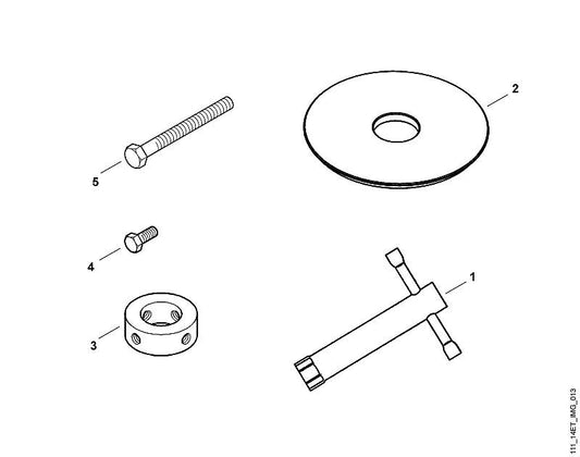 STIHL 9008-319-9067 inbusbout 3/8"x85 positie 5 technische tekening