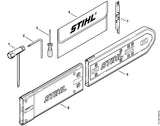 STIHL 0000-792-9129 Kettingbeschermer positie 5 technische tekening
