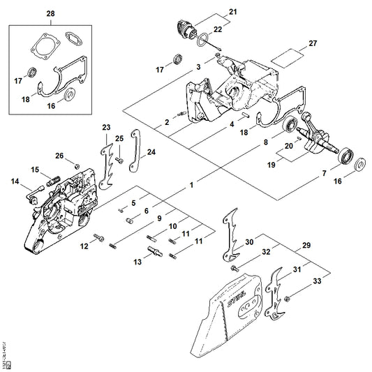 STIHL 1121-029-0500 Pakking positie 18 technische tekening