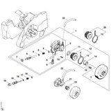 STIHL 0000-997-0504 Drukveer positie 17 technische tekening