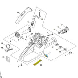 STIHL 1121-350-0834 Tankhuis positie 1 technische tekening