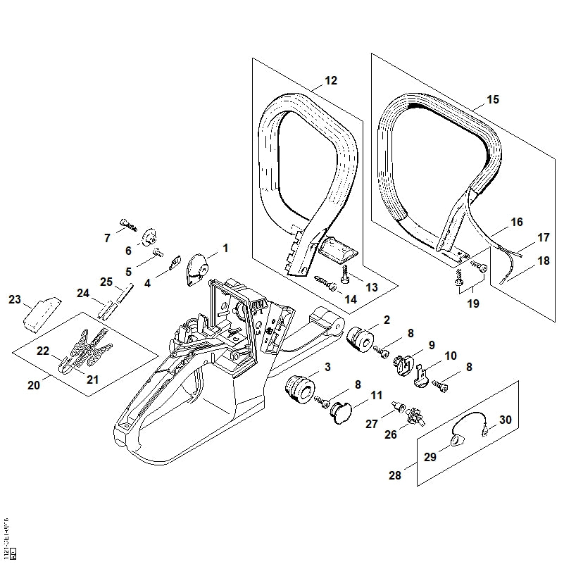STIHL 1121-790-9903 AV-rubber positie 2 technische tekening