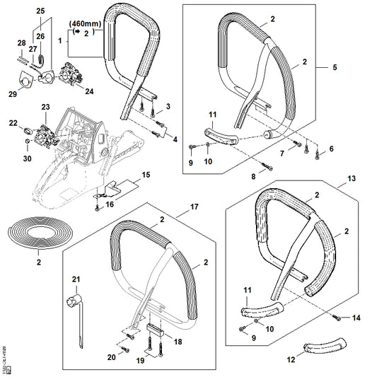 STIHL 1122-120-0618 Carburateur WJ-69C positie 24 technische tekening