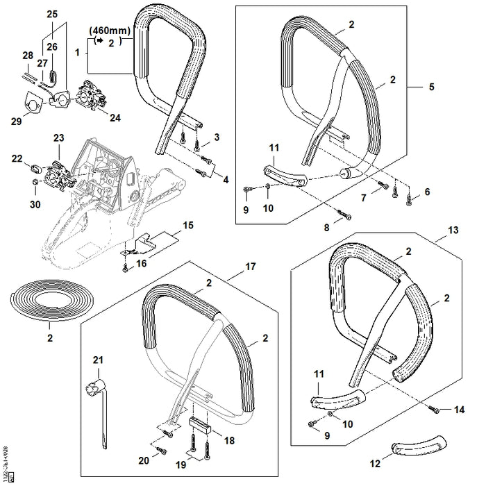 STIHL 1122-120-0618 Carburateur WJ-69C positie 24 technische tekening