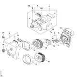 STIHL 1122-967-1506 Typeplaatje MS 660 positie 2 technische tekening