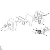 STIHL 1123-120-1601 Luchtfilter positie 10 technische tekening