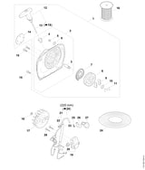 STIHL 1124-405-8002 Slang positie 23 technische tekening