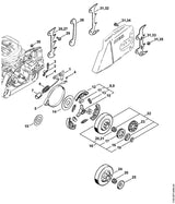 STIHL 0000-660-0800 Velkam positie 31 technische tekening