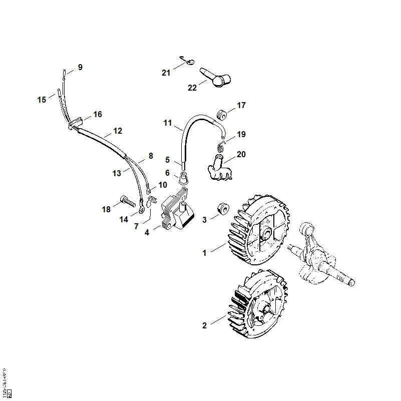 STIHL 1125-123-7500 Doorvoerrubber positie 16 technische tekening