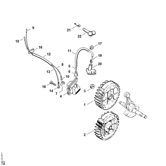 STIHL 1125-440-2200 Massadraad positie 13 technische tekening
