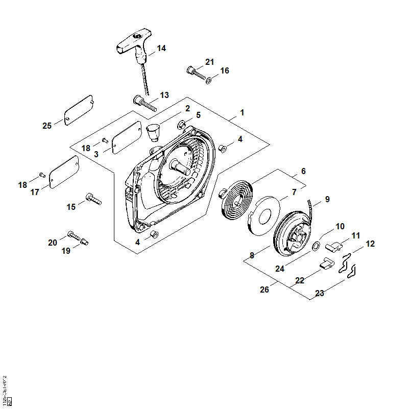 STIHL 0000-790-6100 Combibout positie 21 technische tekening