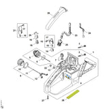 STIHL 4114-353-1600 Klep positie 22 technische tekening
