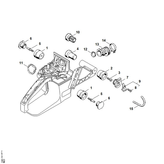 STIHL 1125-791-6200 Bout positie 5 technische tekening
