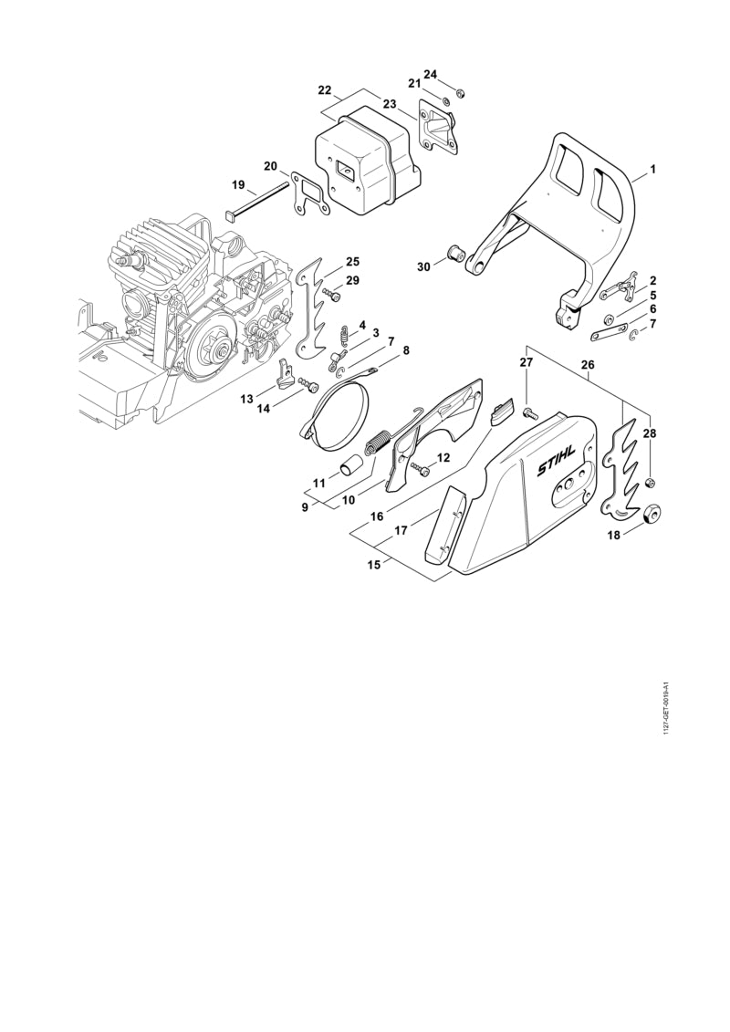 STIHL 0000-660-0850 Velkam positie 26 technische tekening
