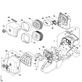 STIHL 1128-141-8300 Sleufmoer positie 10 technische tekening