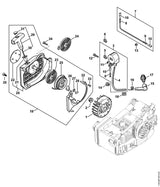 STIHL 1129-967-1504 Typeplaatje MS 200 positie 22 technische tekening