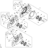 STIHL 9104-003-8733 Cilinderkopbout P4x16 positie 14 technische tekening