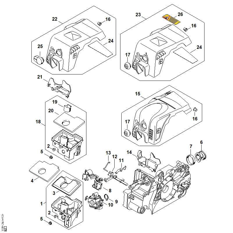 STIHL 1130-442-1602 Contactveer positie 11 technische tekening
