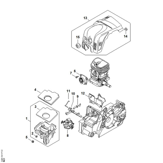 STIHL 1130-140-4714 Kap positie 13 technische tekening