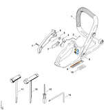 STIHL 0000-890-2300 Schroevendraaier positie 13 technische tekening