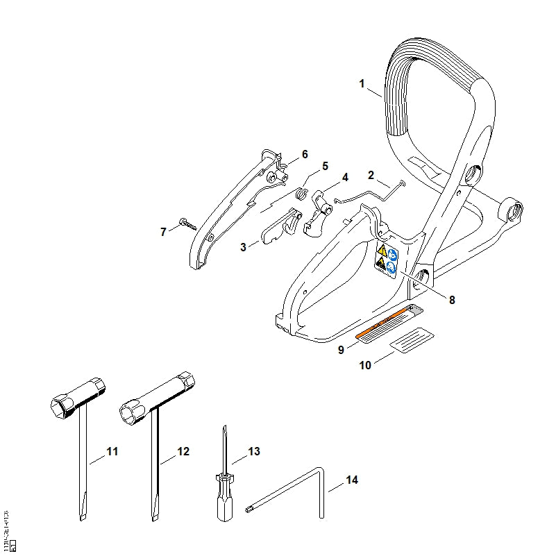 STIHL 0000-890-2300 Schroevendraaier positie 13 technische tekening