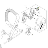 STIHL 0000-491-0100 Tas positie 5 technische tekening