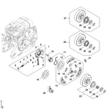 STIHL 1135-640-3200 Oliepomp positie 1 technische tekening