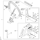 STIHL 1135-790-8301 AV-veer positie 9 technische tekening