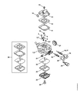 STIHL 4229-121-5602 Vaste sproeier 0.35 positie 6 technische tekening