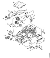STIHL 0000-350-0533 Tankdop positie 12 technische tekening
