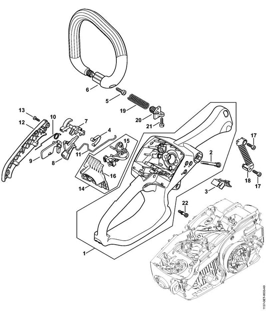 STIHL 1137-442-1601 Contactveer positie 4 technische tekening