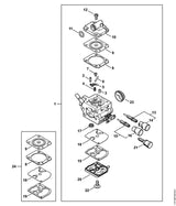STIHL Z000030K000 Hoofdstelschroefset positie 15 technische tekening