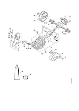STIHL 0000-405-1007 Bougiekabelsteker positie 18 technische tekening