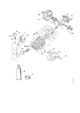 STIHL 1137-084-1602 Afdekkap positie 20 technische tekening