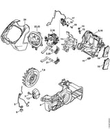 STIHL 0000-430-4800 Stop positie 18 technische tekening