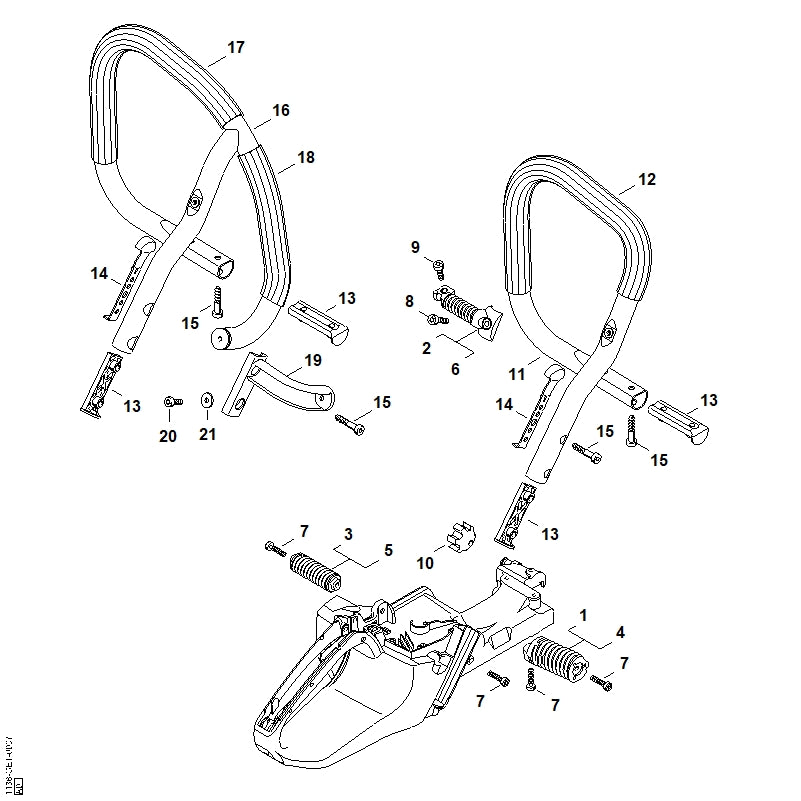 STIHL 1138-792-9400 Aanslag positie 14 technische tekening