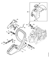 STIHL 1139-791-0600 Handgreepkom positie 15 technische tekening