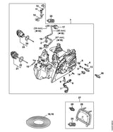 STIHL 0000-989-0608 Doorvoerrubber positie 2 technische tekening