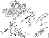 STIHL 1140-162-8003 Slang positie 13 technische tekening